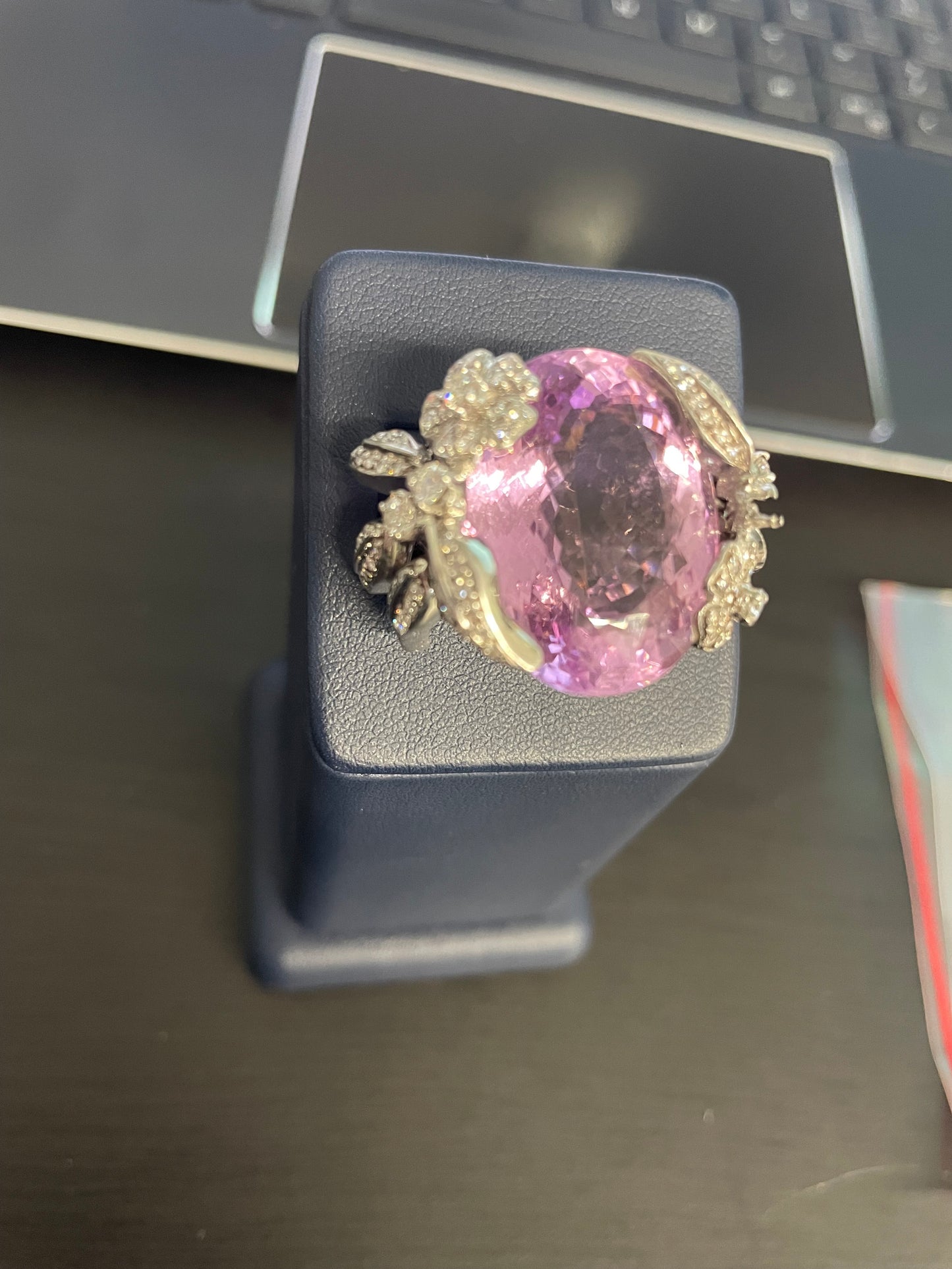 Kunzite and Diamond Ring - 2380056