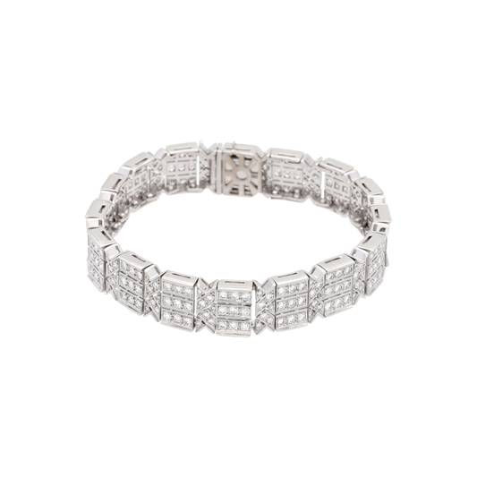 Estate 18K White Gold Diamond Tennis Bracelet Ref: 2374674