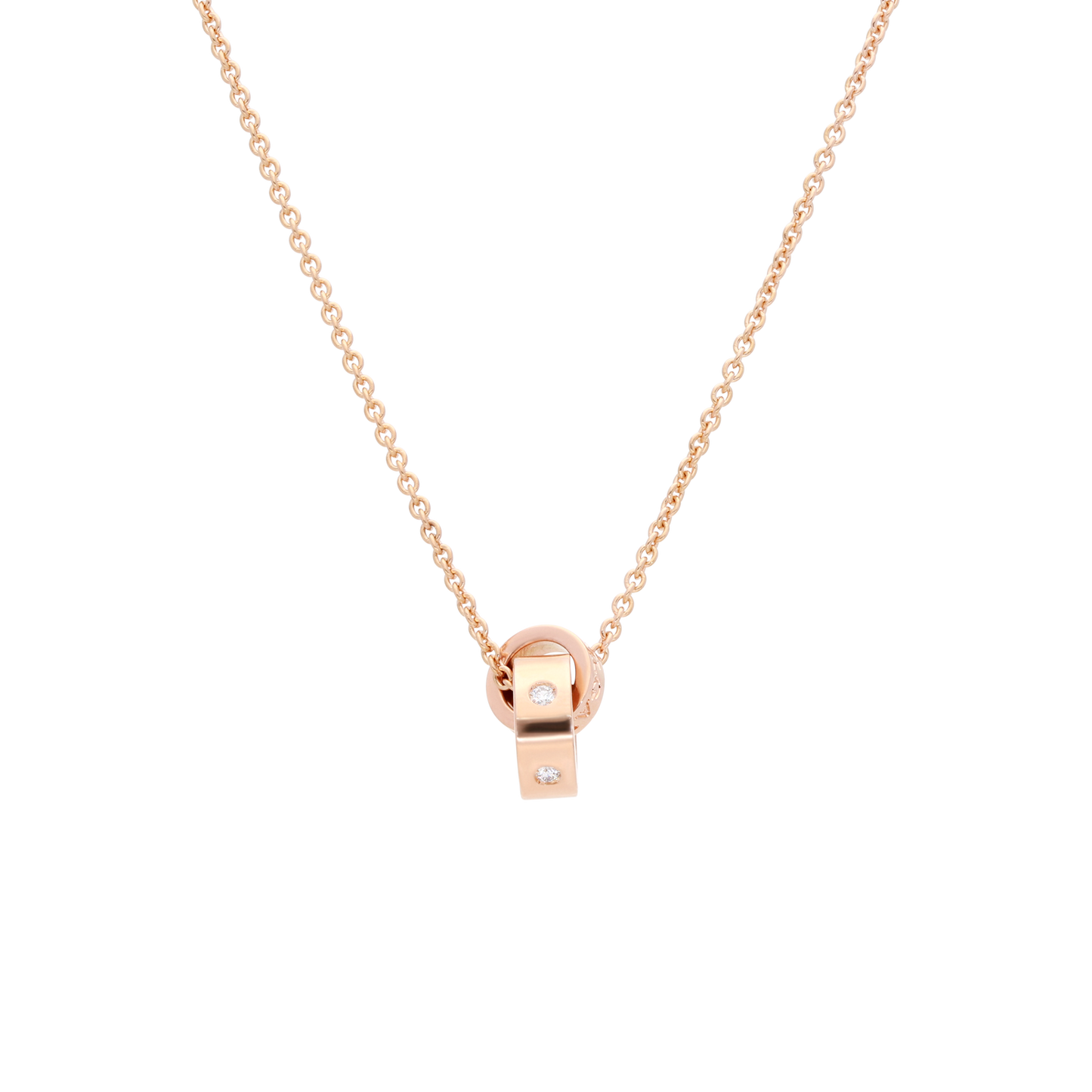 Bvlgari 18K Rose Gold Diamond Pendant Necklace Ref: 2374699