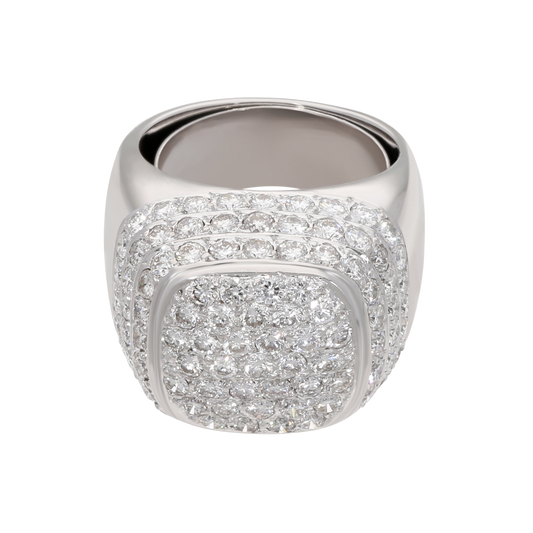 Estate 18K White Gold Diamond Cocktail Ring Size: 5.75 Ref: 2367196
